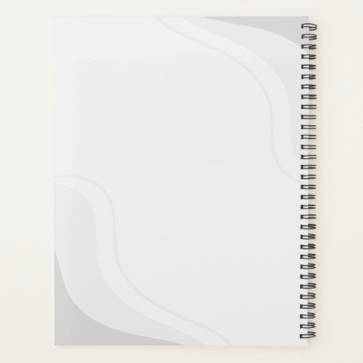 Donkere gepersonaliseerde jaarplanner met aangepas planner (Achterkant)