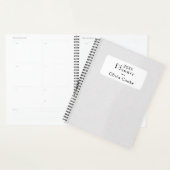 Donkere gepersonaliseerde jaarplanner met aangepas planner (Display)