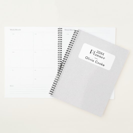 Donkere gepersonaliseerde jaarplanner met aangepas planner (Display)