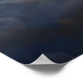 Donkere gereflecteerde wolken poster (Hoek)