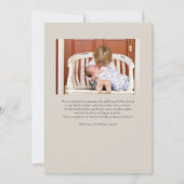 Donkere geslachtsneutrale Arch Foto geboortebekend Kaart (Achterkant)