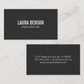 Donkere gestikte linnen print visitekaartje (Voorkant / Achterkant)