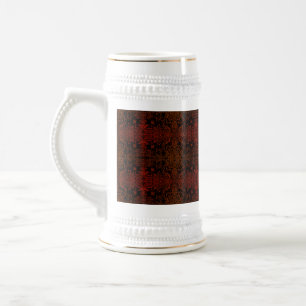 Donkere gestreepte bordeauxrood patroon bierpul