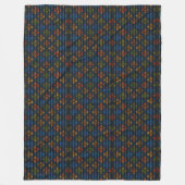 Donkere gestreepte geometrische kunstdeken fleece deken (Voorkant)