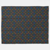 Donkere gestreepte geometrische kunstdeken fleece deken (Voorkant (Horizontaal))