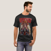 Donkere Getextureerde Anime Schets Kunst T-shirt (Voorkant volledig)