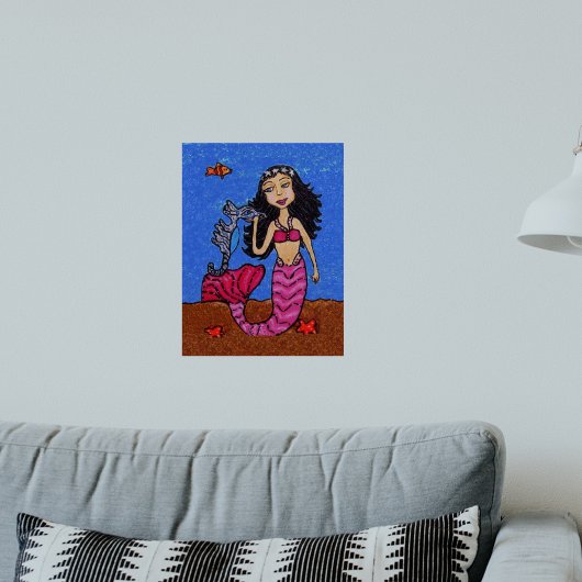 , donkere, gevlekte zeemeervis poster