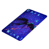 Donkere gevleugelde figuur die over de ruimte vlie magneet (Linkerzijde)