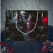 Donkere glamour kerstornamenten groot cadeauzakje