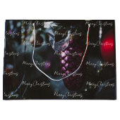 Donkere glamour kerstornamenten groot cadeauzakje (Voorkant)