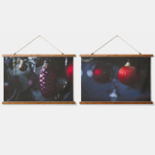 Donkere glamour kerstornamenten hangend wandkleed (Dubbel)