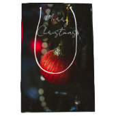 Donkere glamour kerstornamenten medium cadeauzakje (Voorkant)