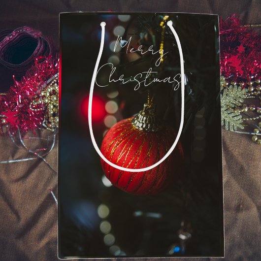 Donkere glamour kerstornamenten medium cadeauzakje