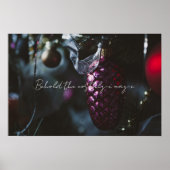 Donkere glamour kerstornamenten poster (Voorkant)