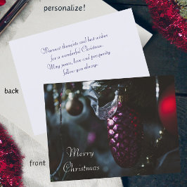 Donkere glamour Vrolijk kerstfeest Feestdagenkaart