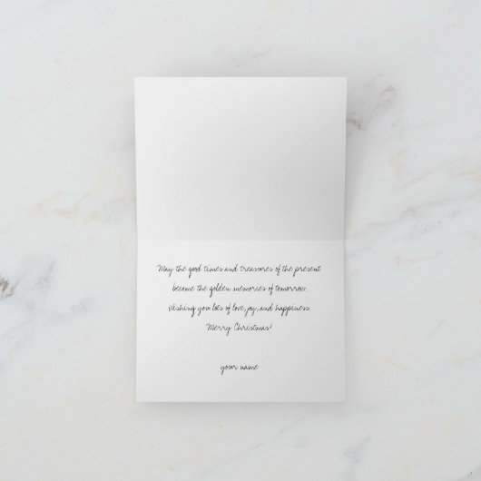 Donkere glamour Vrolijk kerstfeest Kaart (Binnen)