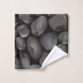 Donkere glanzende kebbels bad handdoek (Wasdoekje)