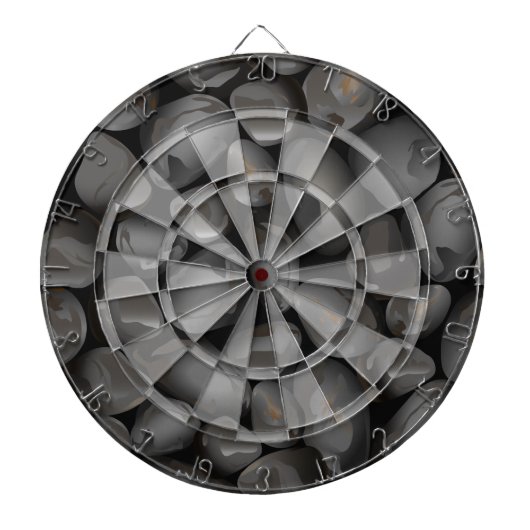 Donkere glanzende kebbels dartbord (Voorkant)