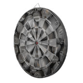 Donkere glanzende kebbels dartbord (Voorkant Rechts)