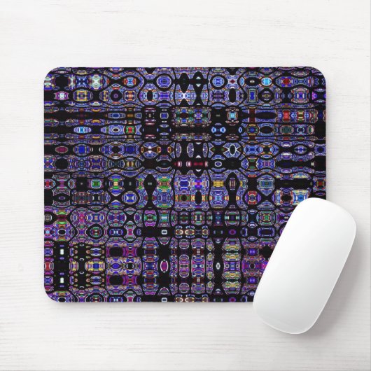 Donkere Glas in lood Abstracte Mousepad Muismat (Met muis)