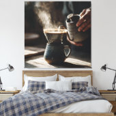 Donkere glazuur overgietritueel canvas afdruk (Insitu (Slaapkamer))