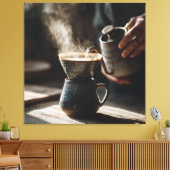 Donkere glazuur overgietritueel canvas afdruk (Insitu (Woonkamer))