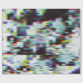 Donkere glitch achtergrond, illustratie. Zwart, bl Cadeaupapier (Vlak)