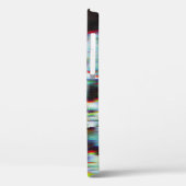 Donkere glitch achtergrond, illustratie. Zwart, bl Case-Mate iPhone Case (Achterkant / Links)