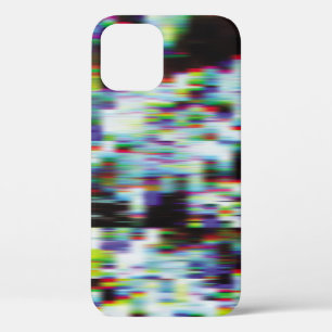 Donkere glitch achtergrond, illustratie. Zwart, bl Case-Mate iPhone Case