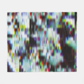 Donkere glitch achtergrond, illustratie. Zwart, bl Fleece Deken (Voorkant (Horizontaal))