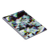 Donkere glitch achtergrond, illustratie. Zwart, bl Notitieboek (Rechterzijde)