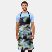 Donkere glitch achtergrond, illustratie. Zwart, bl Schort (Gedragen)