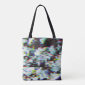 Donkere glitch achtergrond, illustratie. Zwart, bl Tote Bag (Achterkant)