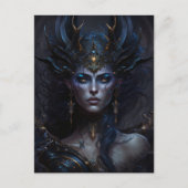 Donkere godin Queen Fantasy Art Briefkaart (Voorkant)