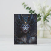 Donkere godin Queen Fantasy Art Briefkaart (Staand voorkant)