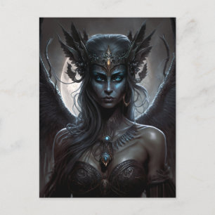 Donkere godin Queen Fantasy Art Briefkaart