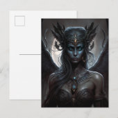 Donkere godin Queen Fantasy Art Briefkaart (Voorkant / Achterkant)
