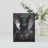 Donkere godin Queen Fantasy Art Briefkaart (Staand voorkant)