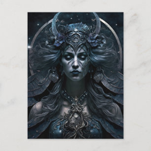 Donkere godin Queen Fantasy Art Briefkaart