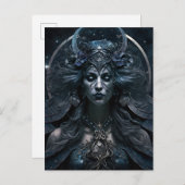 Donkere godin Queen Fantasy Art Briefkaart (Voorkant / Achterkant)