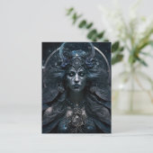 Donkere godin Queen Fantasy Art Briefkaart (Staand voorkant)