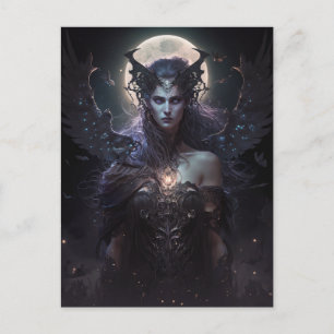 Donkere godin Queen Fantasy Art Briefkaart