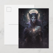 Donkere godin Queen Fantasy Art Briefkaart (Voorkant / Achterkant)