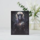 Donkere godin Queen Fantasy Art Briefkaart (Staand voorkant)
