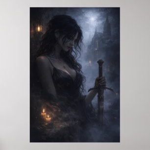 Donkere Godin van de Nevel – Verleidelijke Fantasi Poster