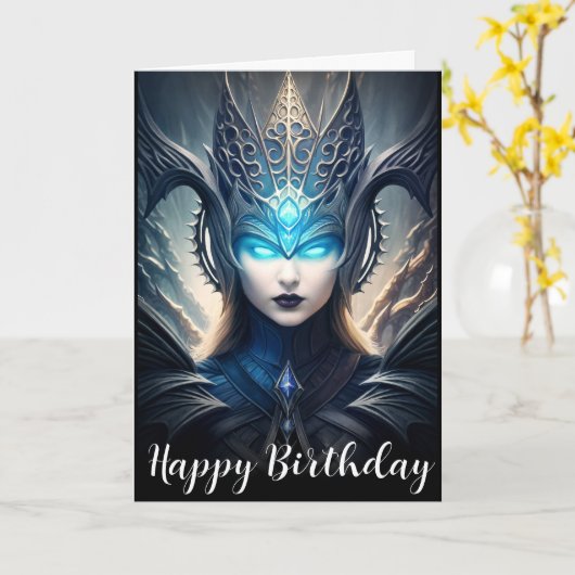 Donkere godin van de schemering, beschermster van  kaart (Gele Bloem)