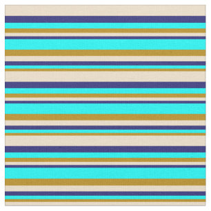 Donkere Goldenrod, Aqua, Midnight Blue en Tan Stof