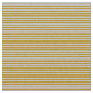 Donkere Goldenrod en grijze Stripes Stof