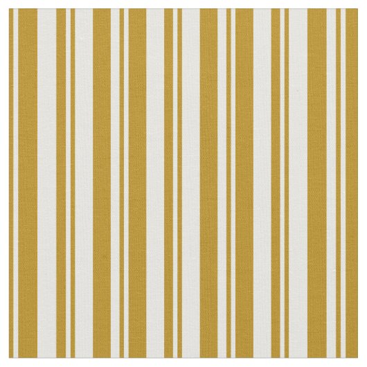 Donkere Goldenrod en witte streped/Lined Pattern Stof (Close Up)