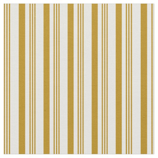 Donkere Goldenrod en witte streped/Lined Pattern Stof (Close Up)